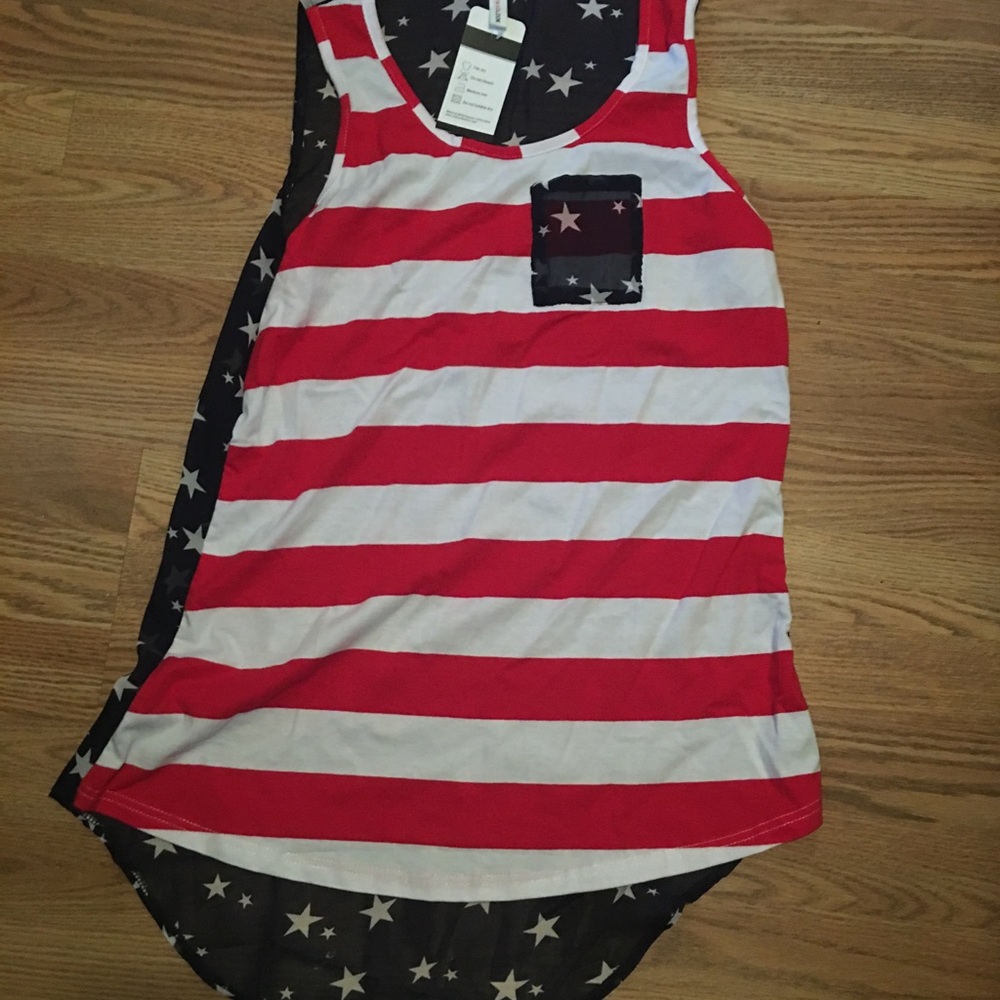 American flag tank